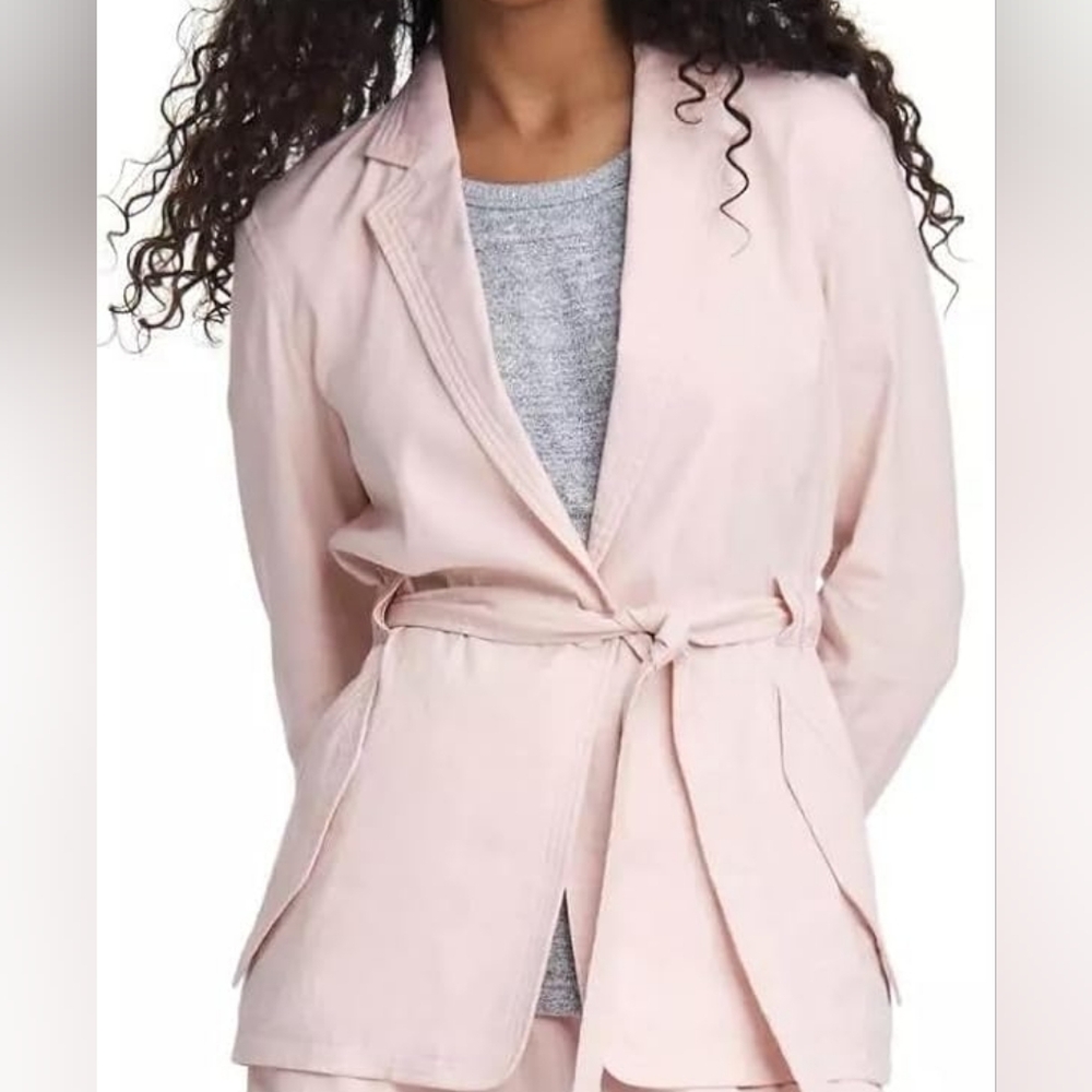 NWT rag & bone Cameron Drawstring Waist Lined Linen Blazer Jacket